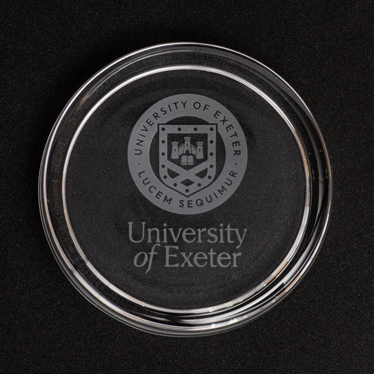 Exeter Logo Glass Paperweight