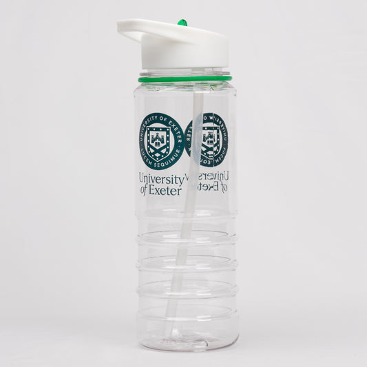 Exeter Logo Clear Plastic Water Bottle