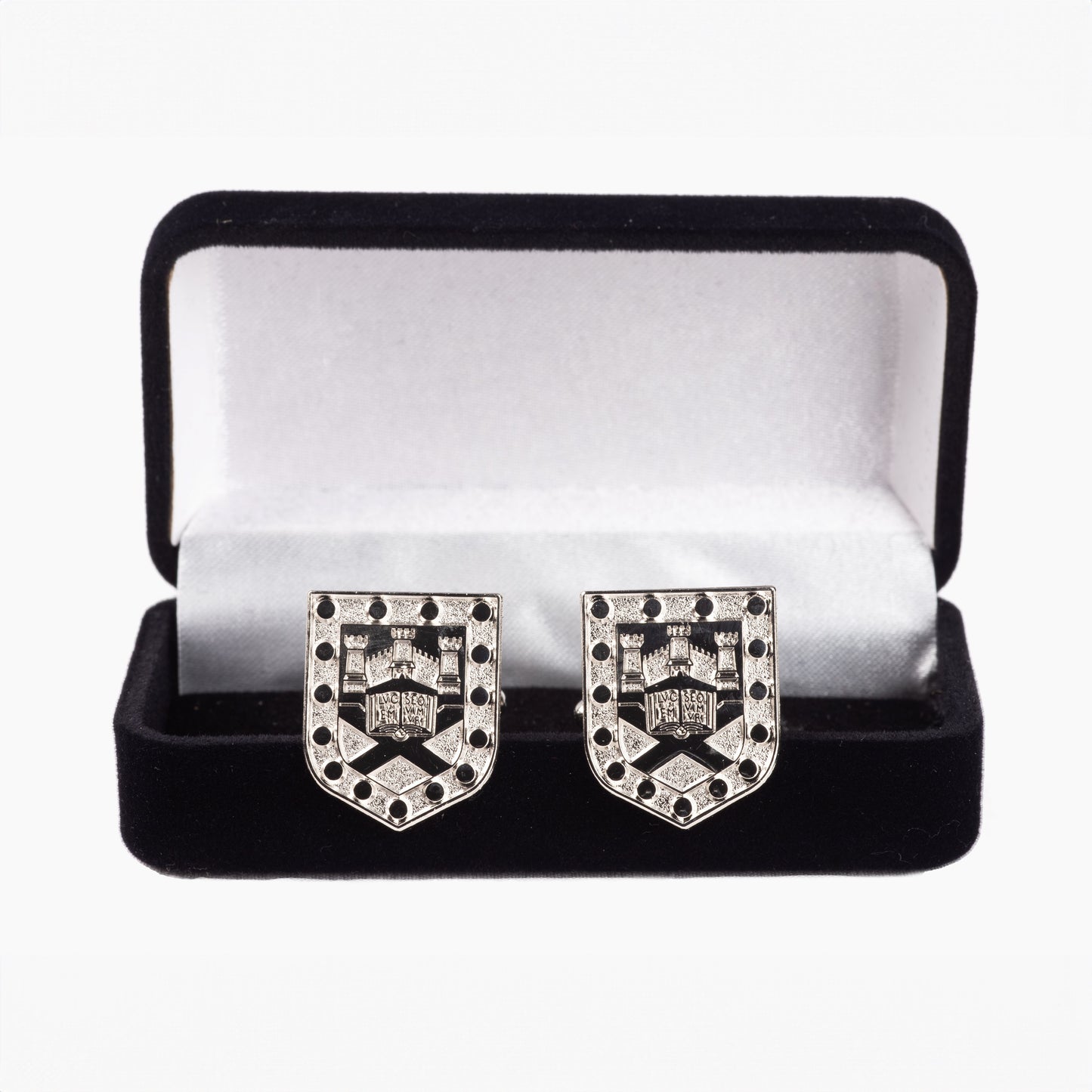 Exeter Embossed Silver Cufflinks