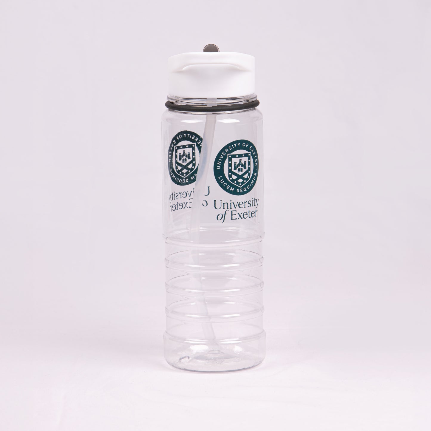 Exeter Logo Clear Plastic Water Bottle